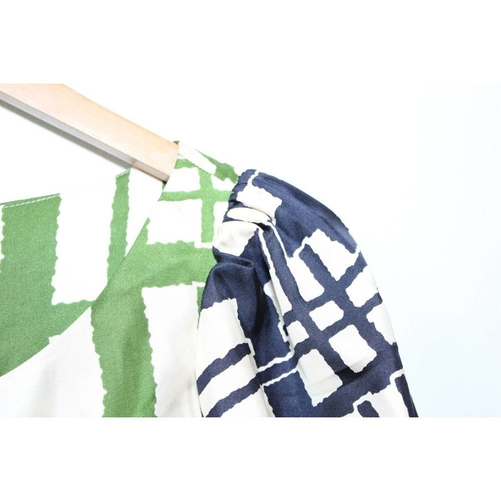 ✨2/$20 Anthropologie Maeve 100% Silk Abstract Shift Dress 4 Resort Vacation Mod - Picture 6 of 12